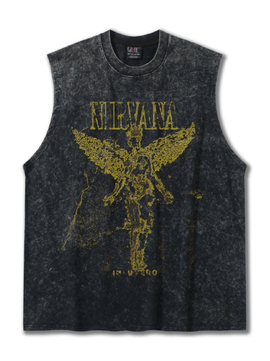 Men's Graphic Round Neck Tank