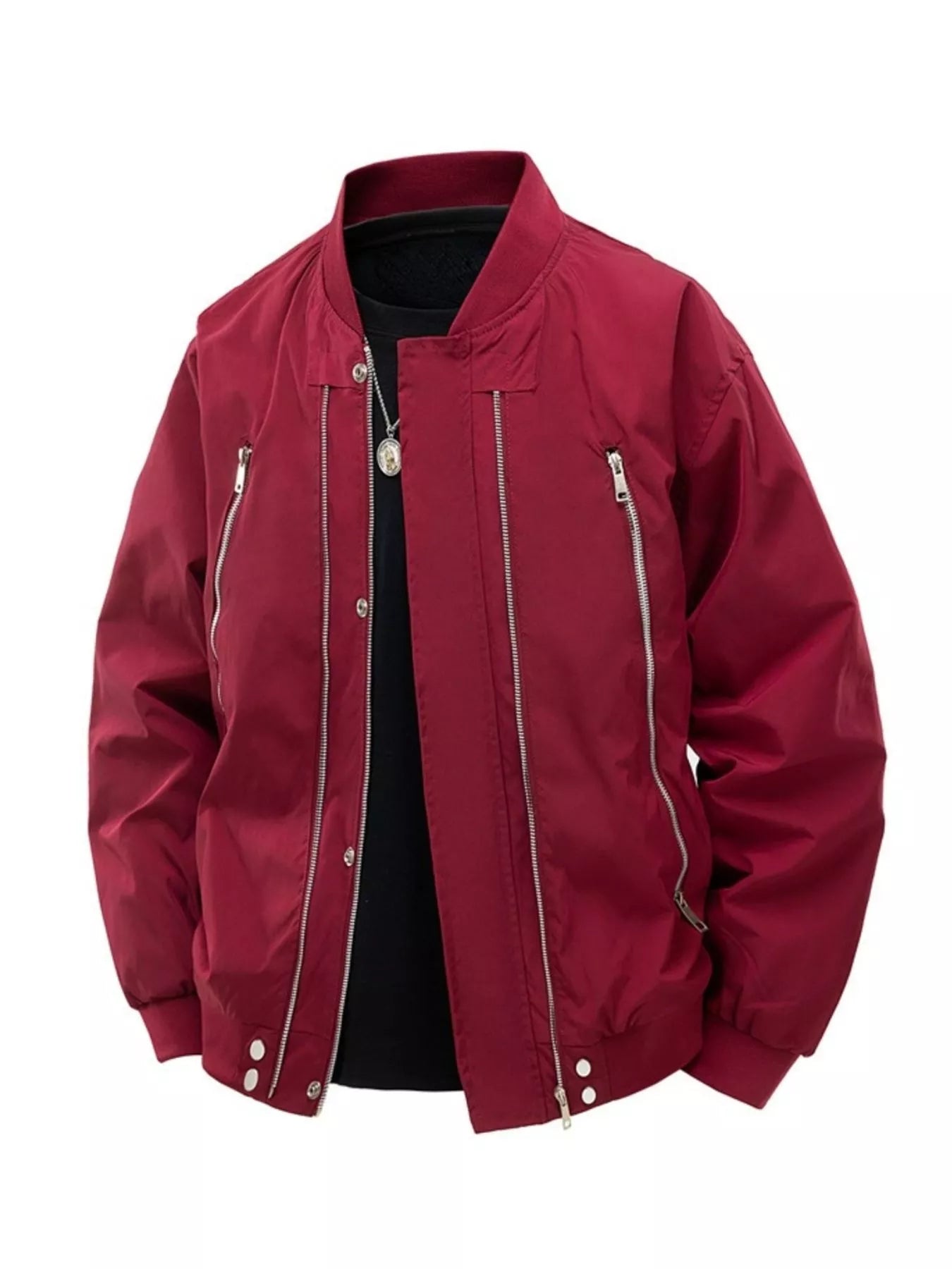 Men's Plus Size Zip Up Long Sleeve Jacket