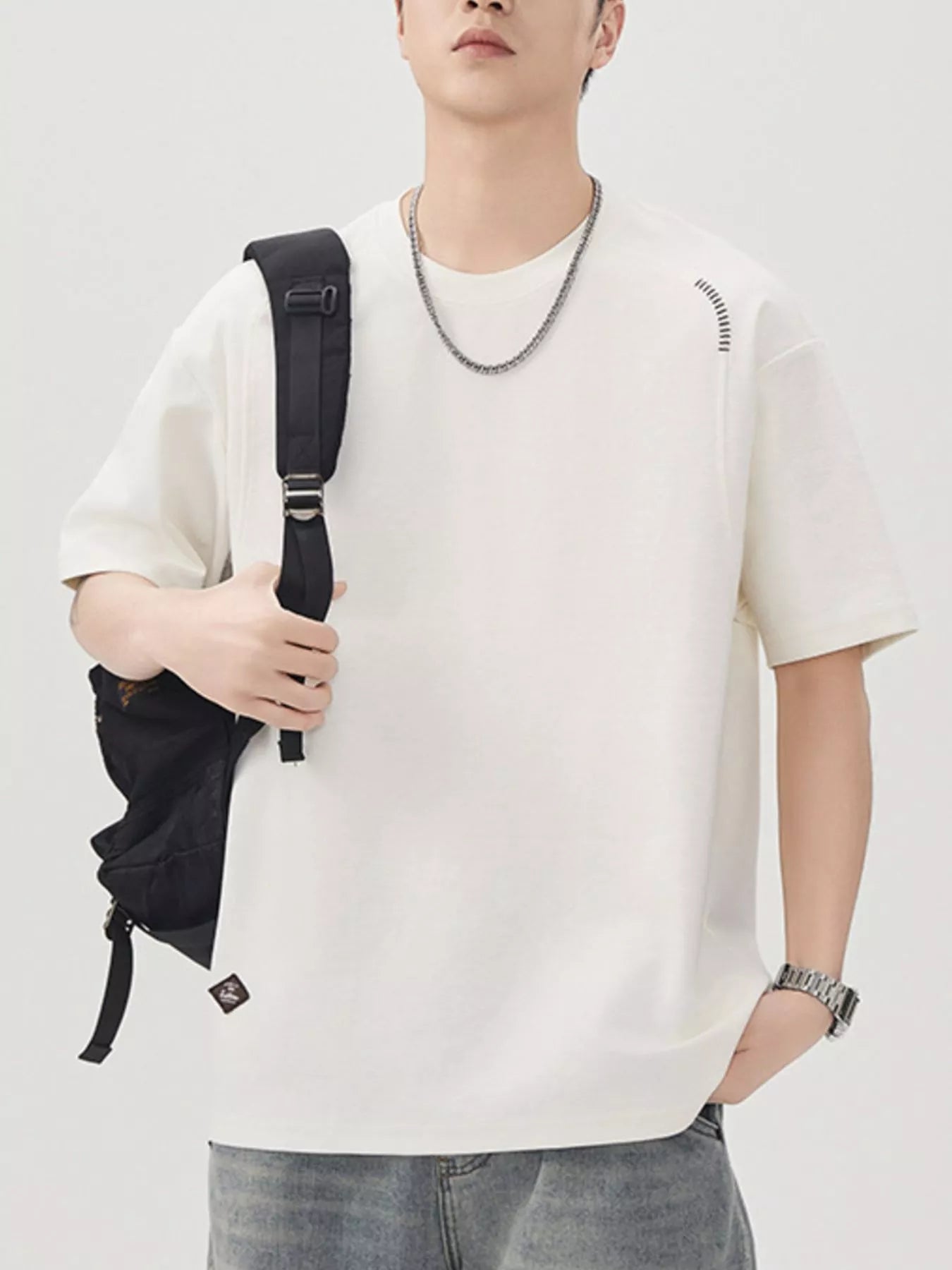 Men's Plus Size Casual Crew Neck Short Sleeve T-Shirt