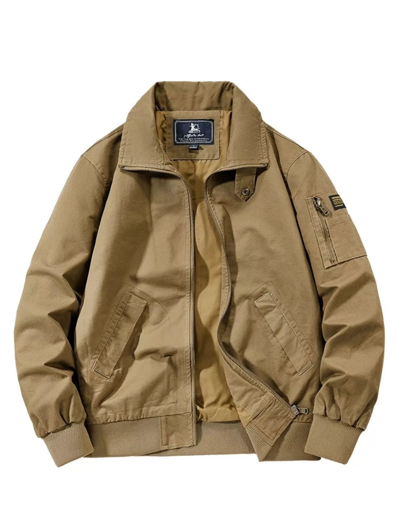 Men's Plus Size Casual Lightweight Bomber Jacket