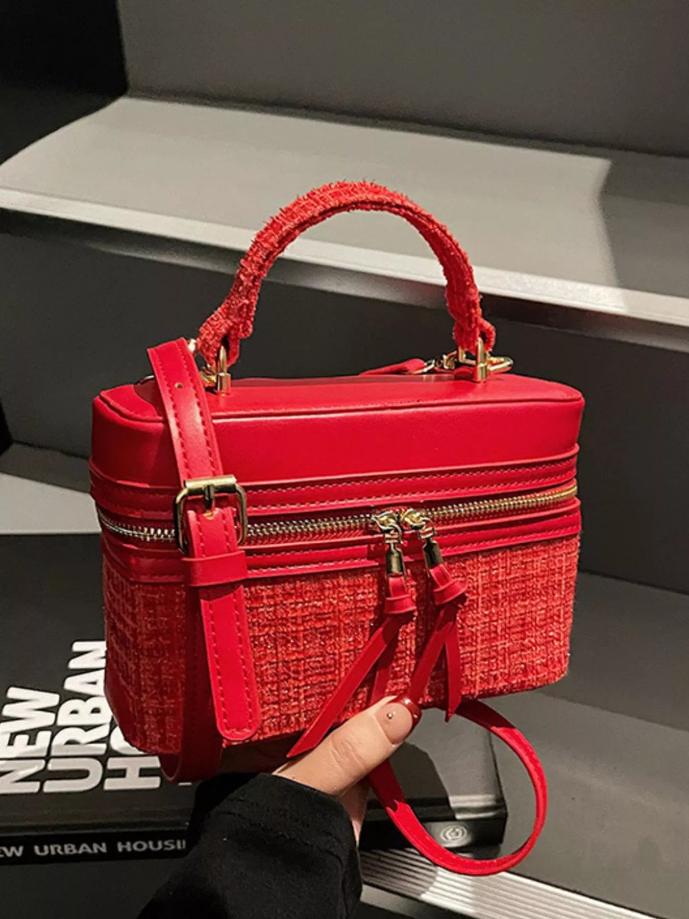 Boxy Top Handle Crossbody Bag