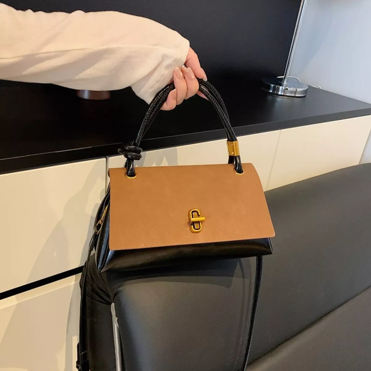 Flap Crossbody Bag with Top Handle
