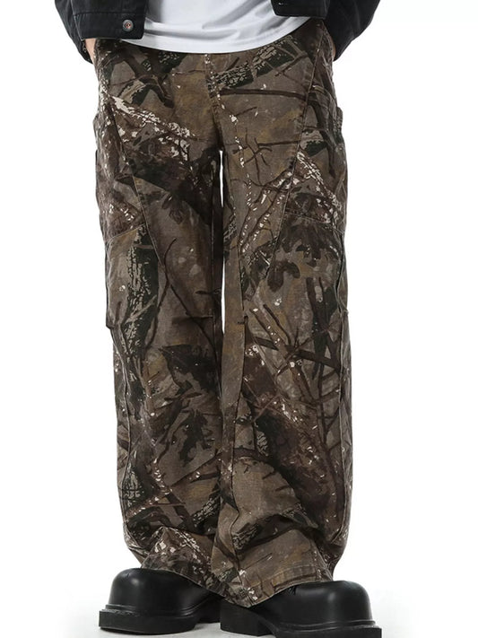 Men's Full Size Relaxed Fit Camo Pants Plus Size