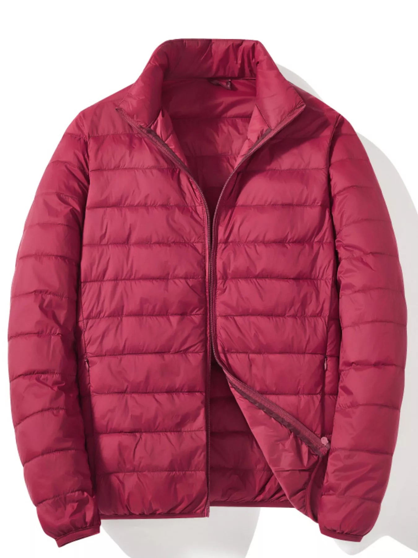 Men's Plus Size Lightweight Zip Up Puffer Jacket