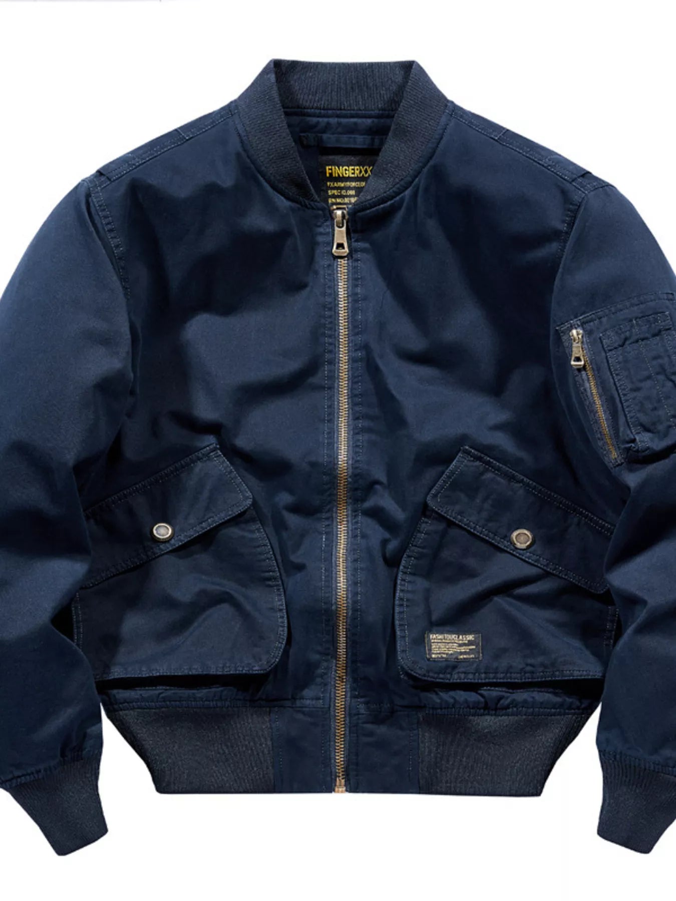 Men's Plus Size Zip Up Long Sleeve Jacket