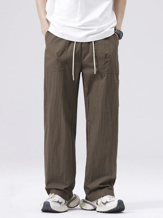 Men's Full Size Casual Loose Fit Drawstring Pants Plus Size