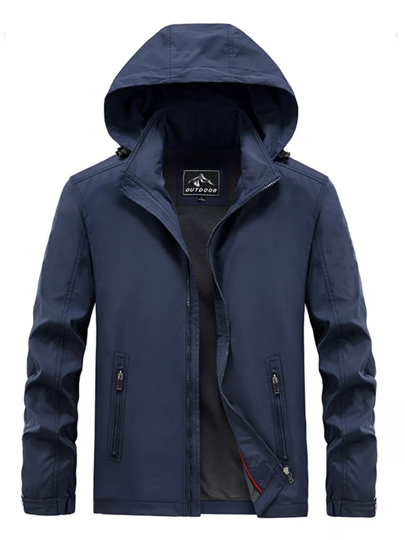 Men's Plus Size Outdoor Windproof Hooded Jacket