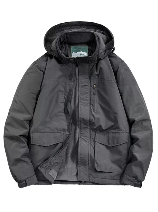 Men's Plus Size Hooded Waterproof Outdoor Jacket