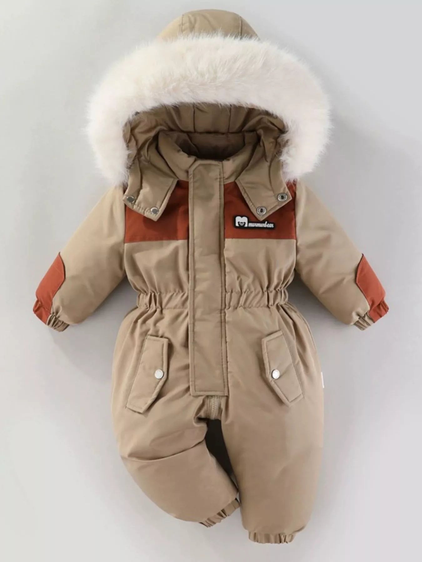 Children's Faux Fur Hood One-Piece