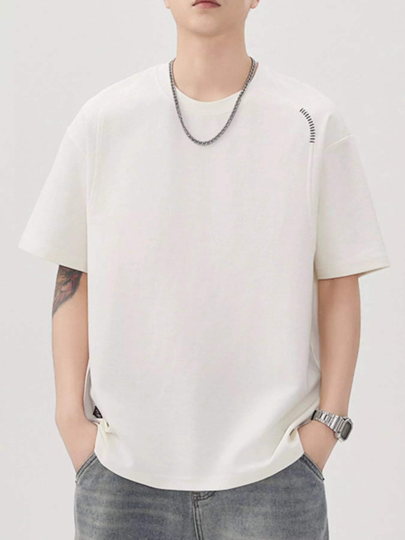 Men's Plus Size Casual Crew Neck Short Sleeve T-Shirt