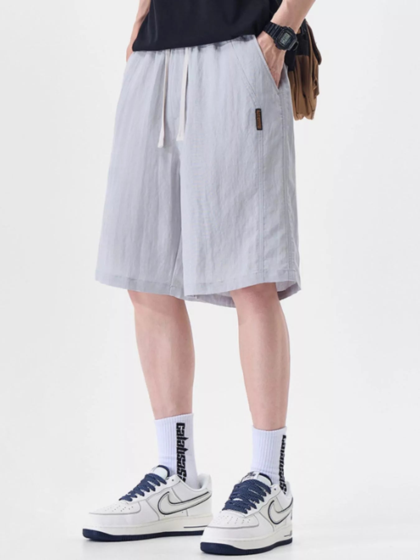 Men's Plus Size Casual Lightweight Drawstring Shorts