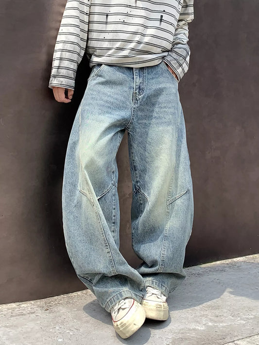 Men's Full Size Wide Leg Jeans Plus Size