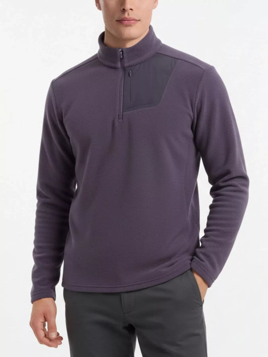 Men's Plus Size Comfortable Half-Zip Sweatshirt