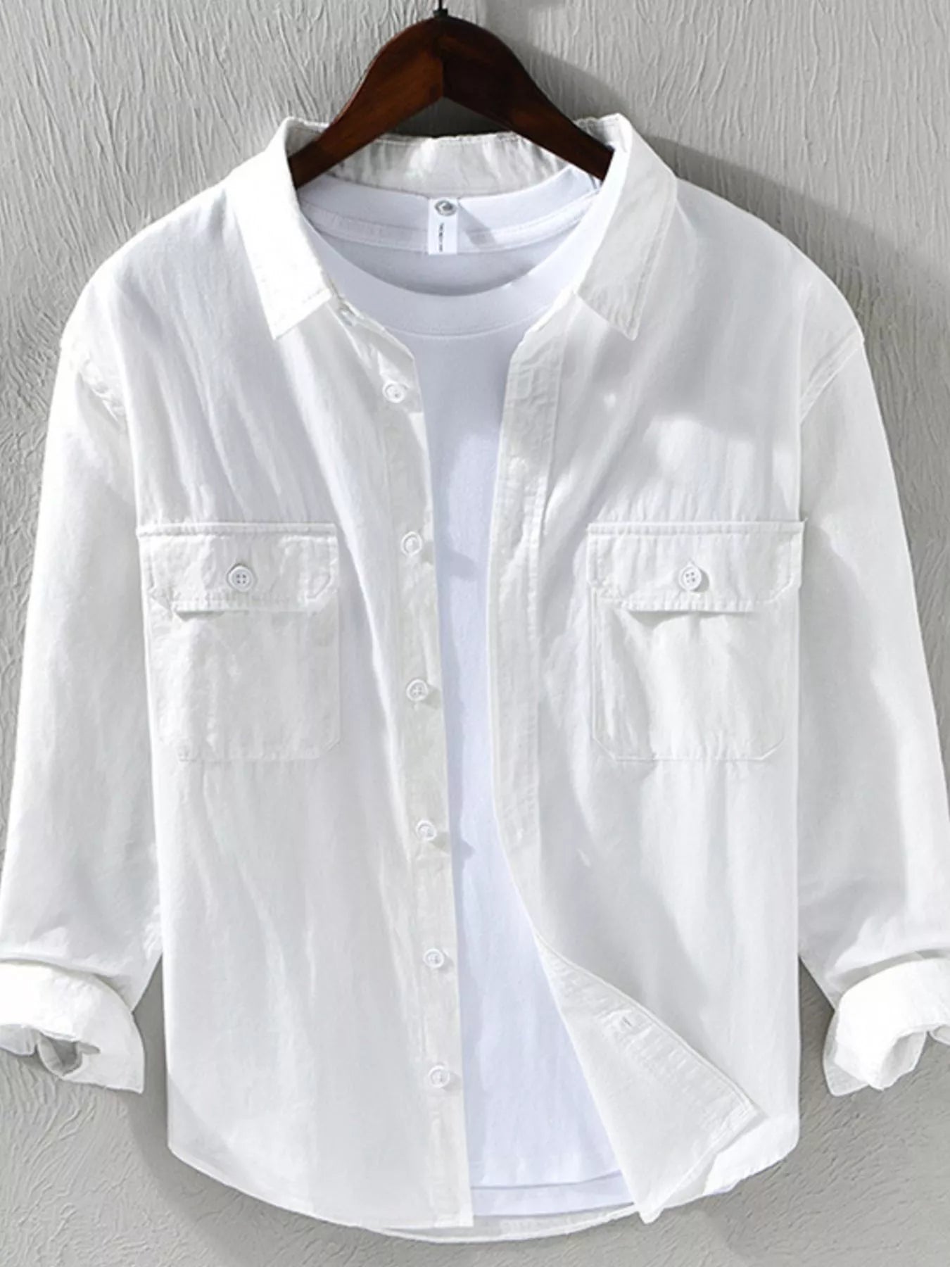 Men's Plus Size Casual Button Up Shirt