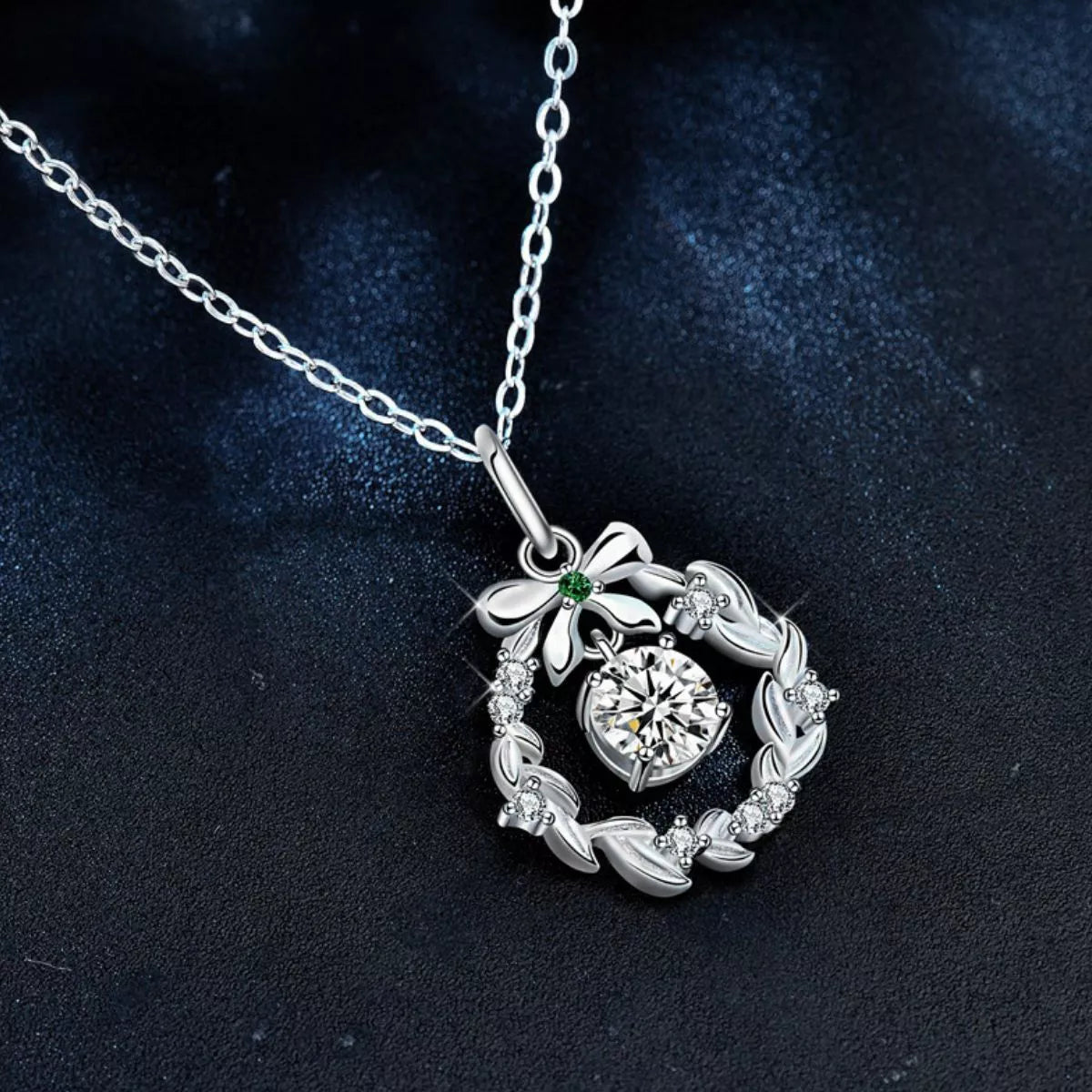 925 Sterling Silver Moissanite Pendant Necklace