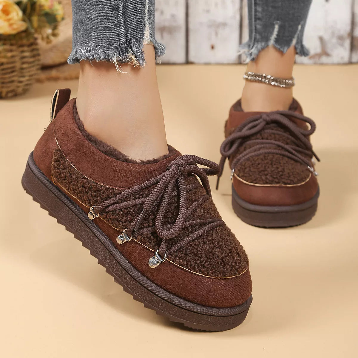 Lace-Up Ankle Boots