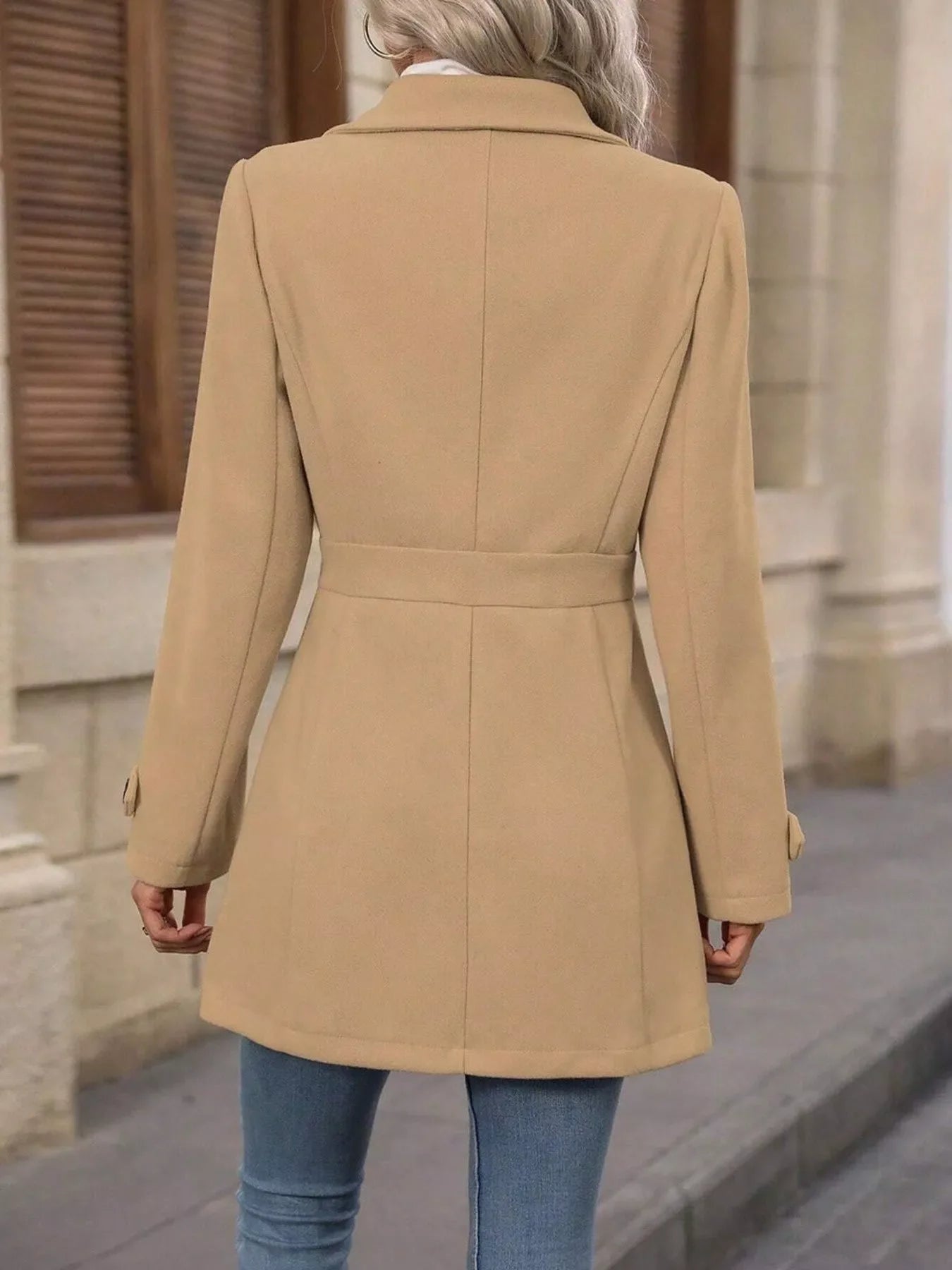 Button Up Long Sleeve Coat