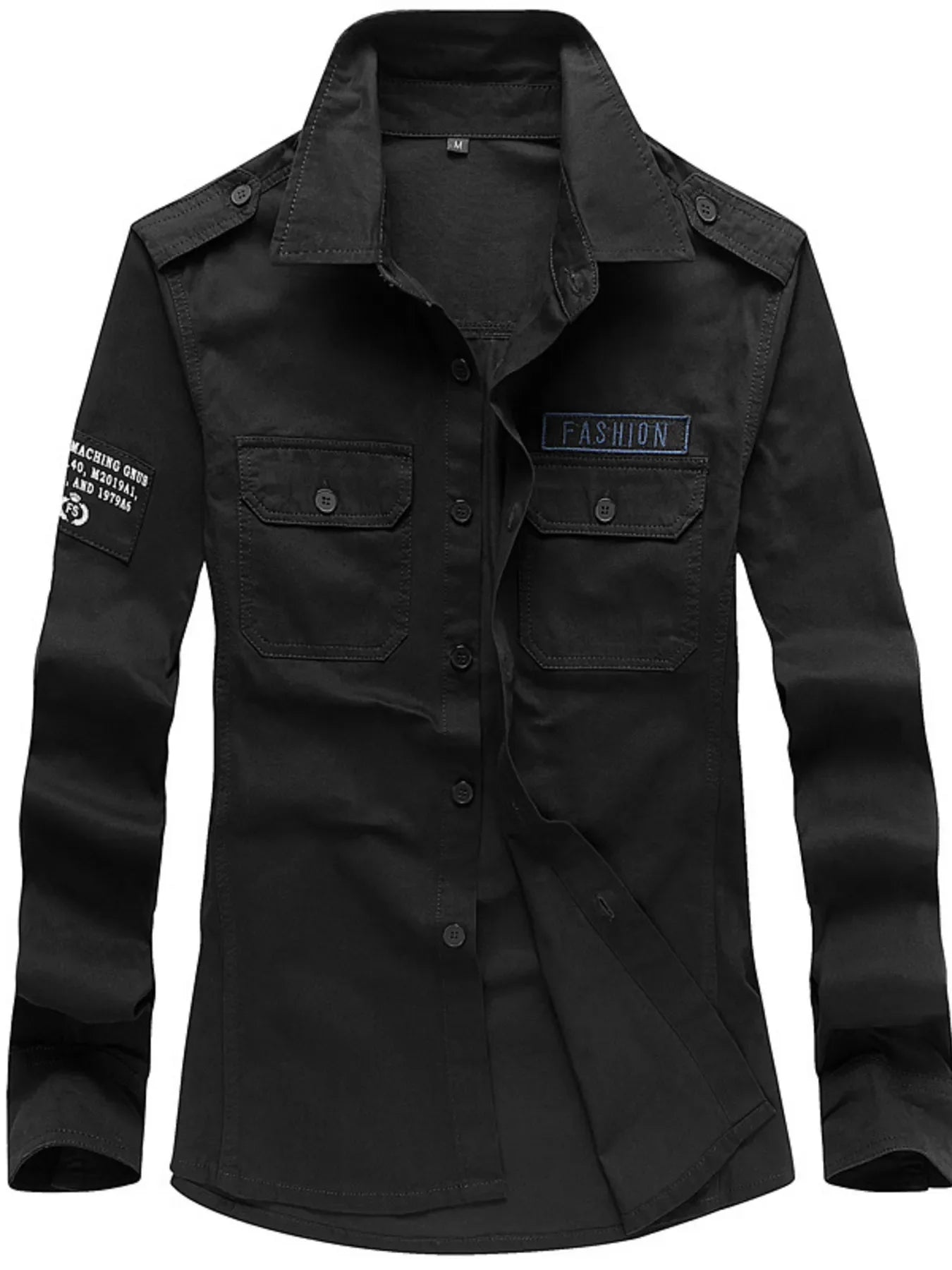 Men's Plus Size Casual Button Up Long Sleeve Shirt