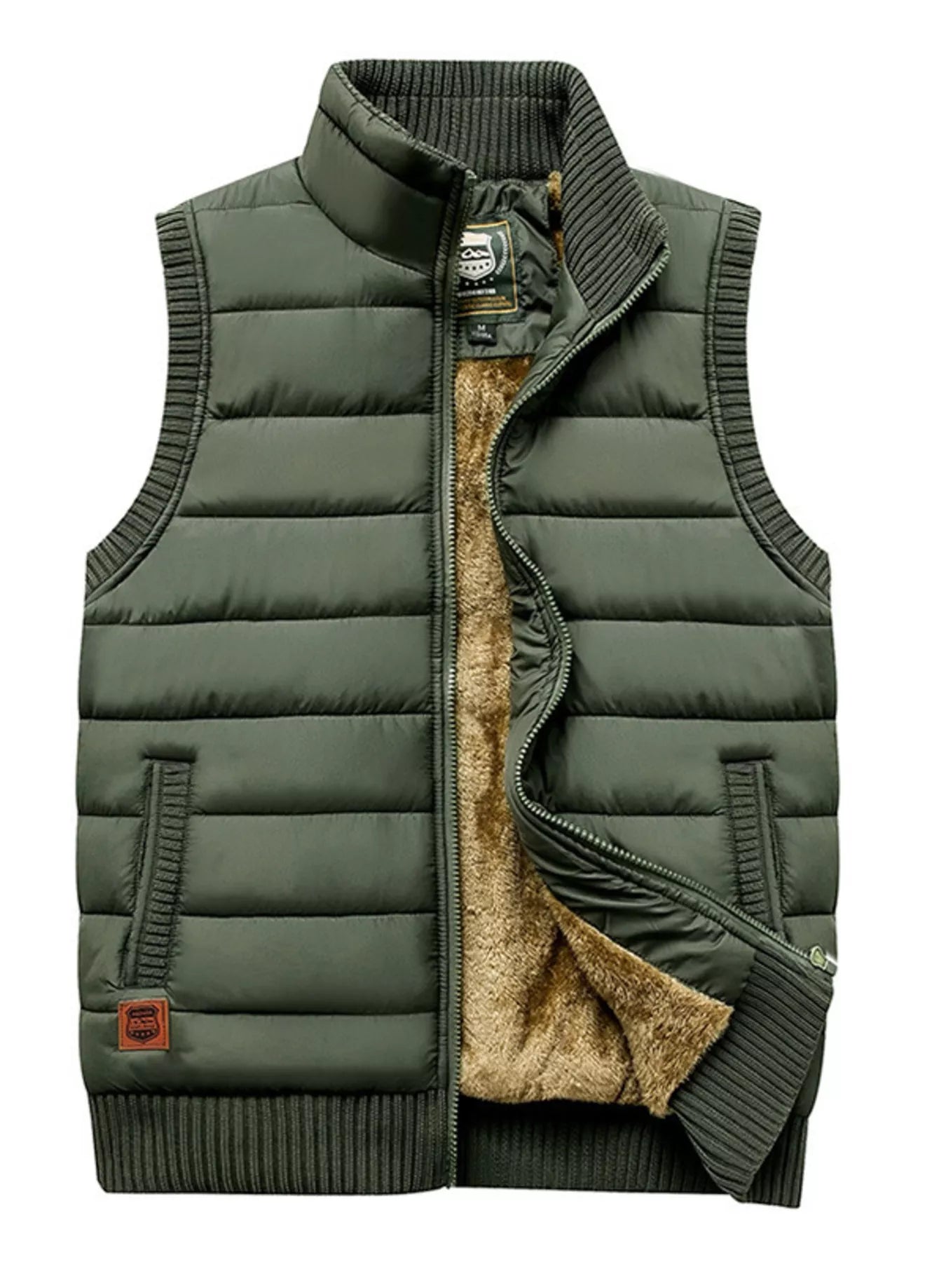 Men's Plus Size Warm Padded Outdoor Vest