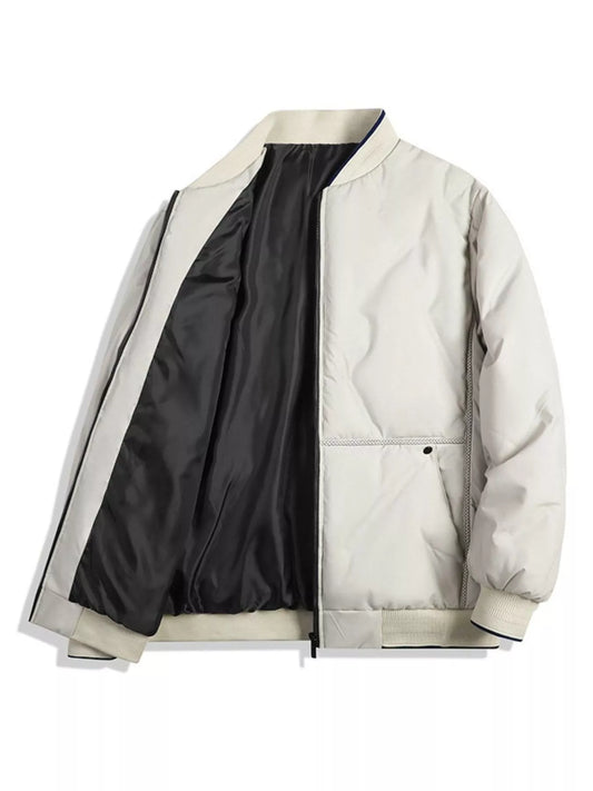 Men's Plus Size Zip Up Long Sleeve Jacket
