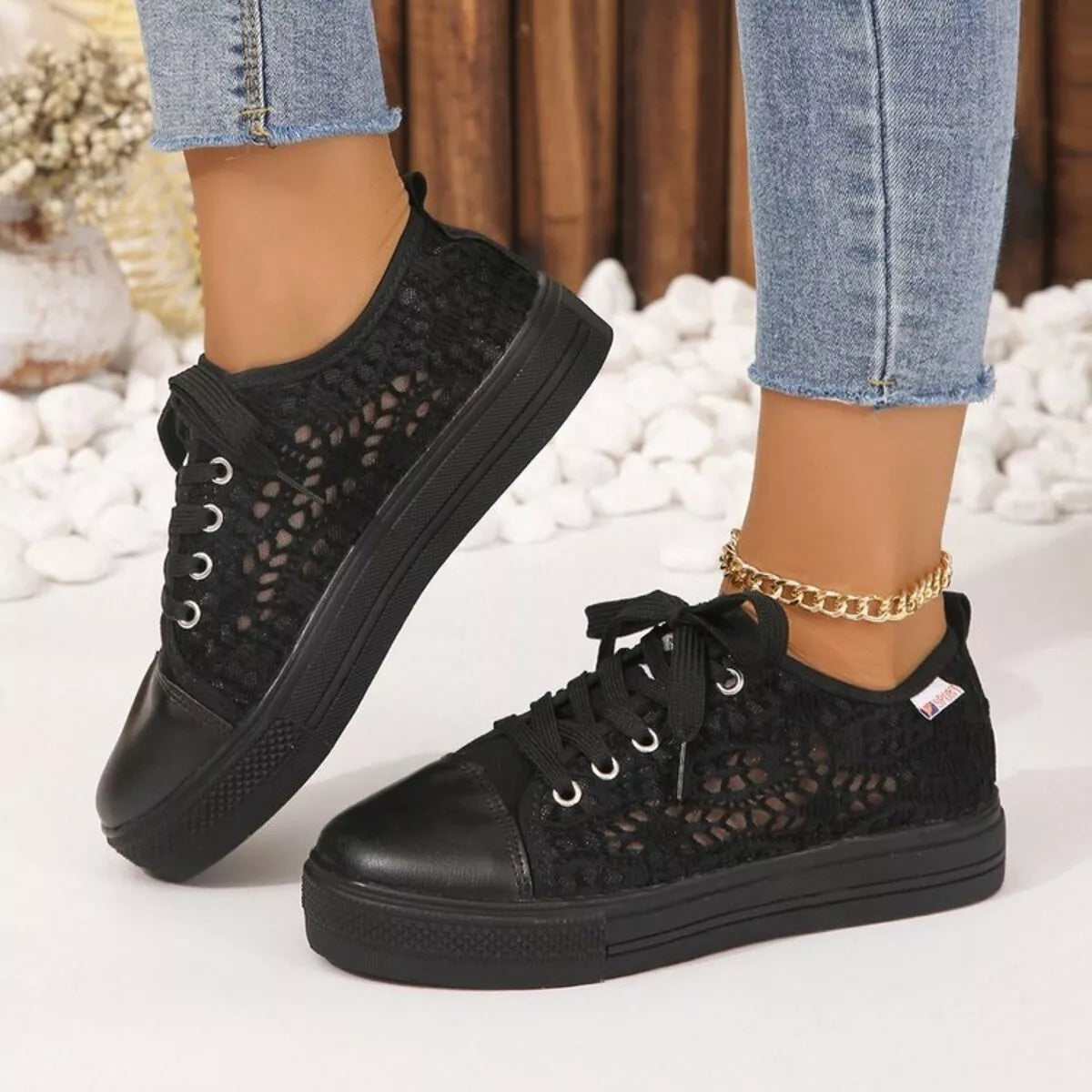 Hollow Out Platform Sneakers