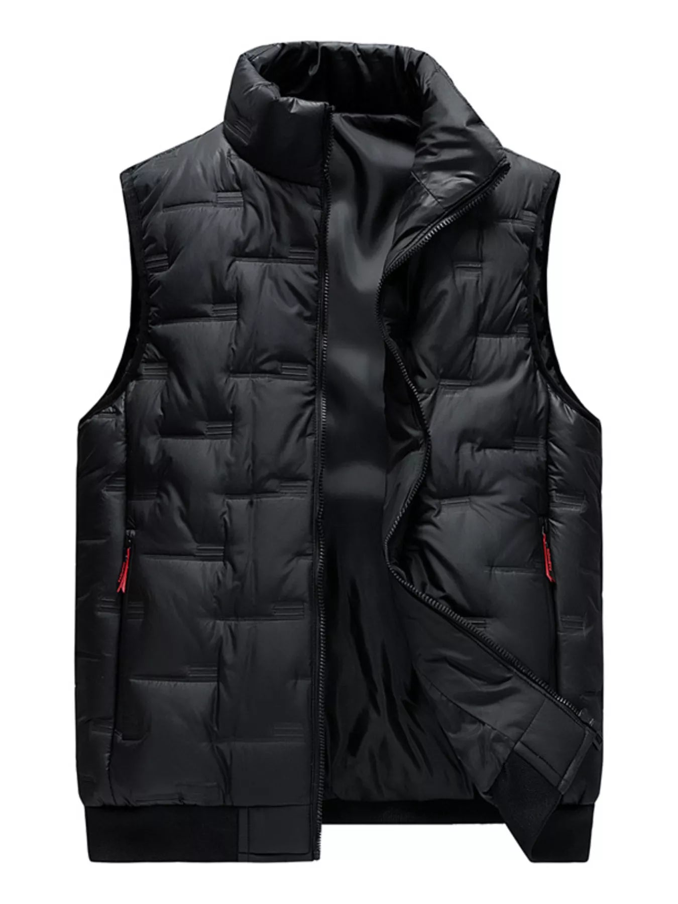 Men's Plus Size Zip Up Vest Coat