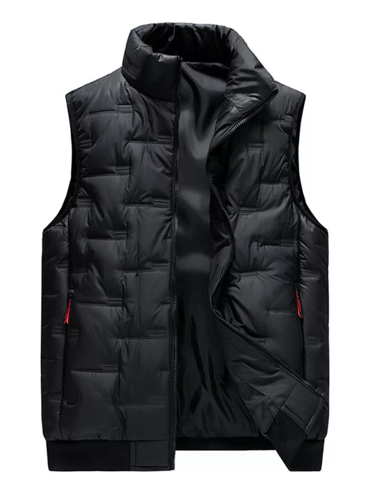 Men's Plus Size Zip Up Vest Coat