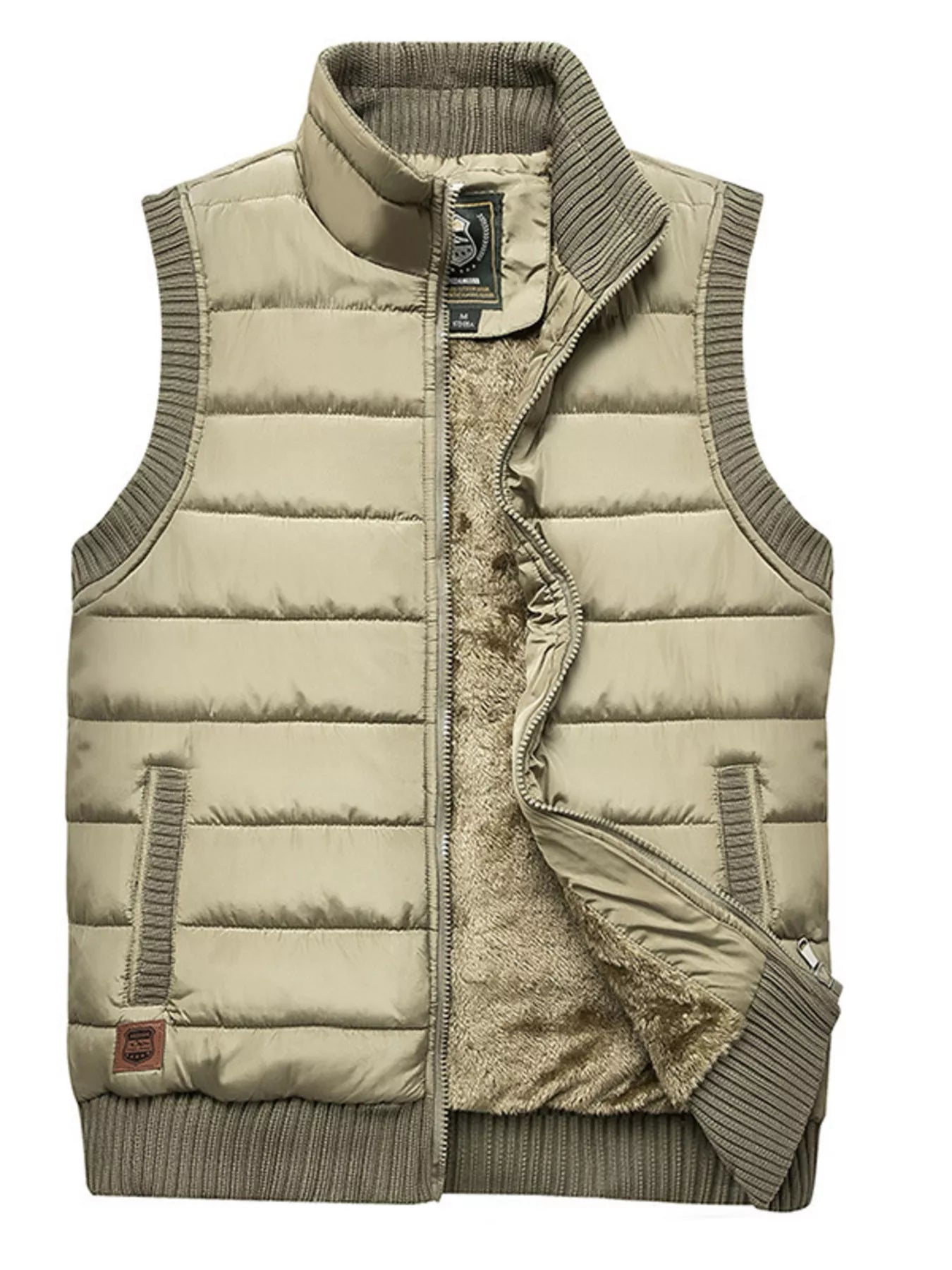 Men's Plus Size Warm Padded Outdoor Vest