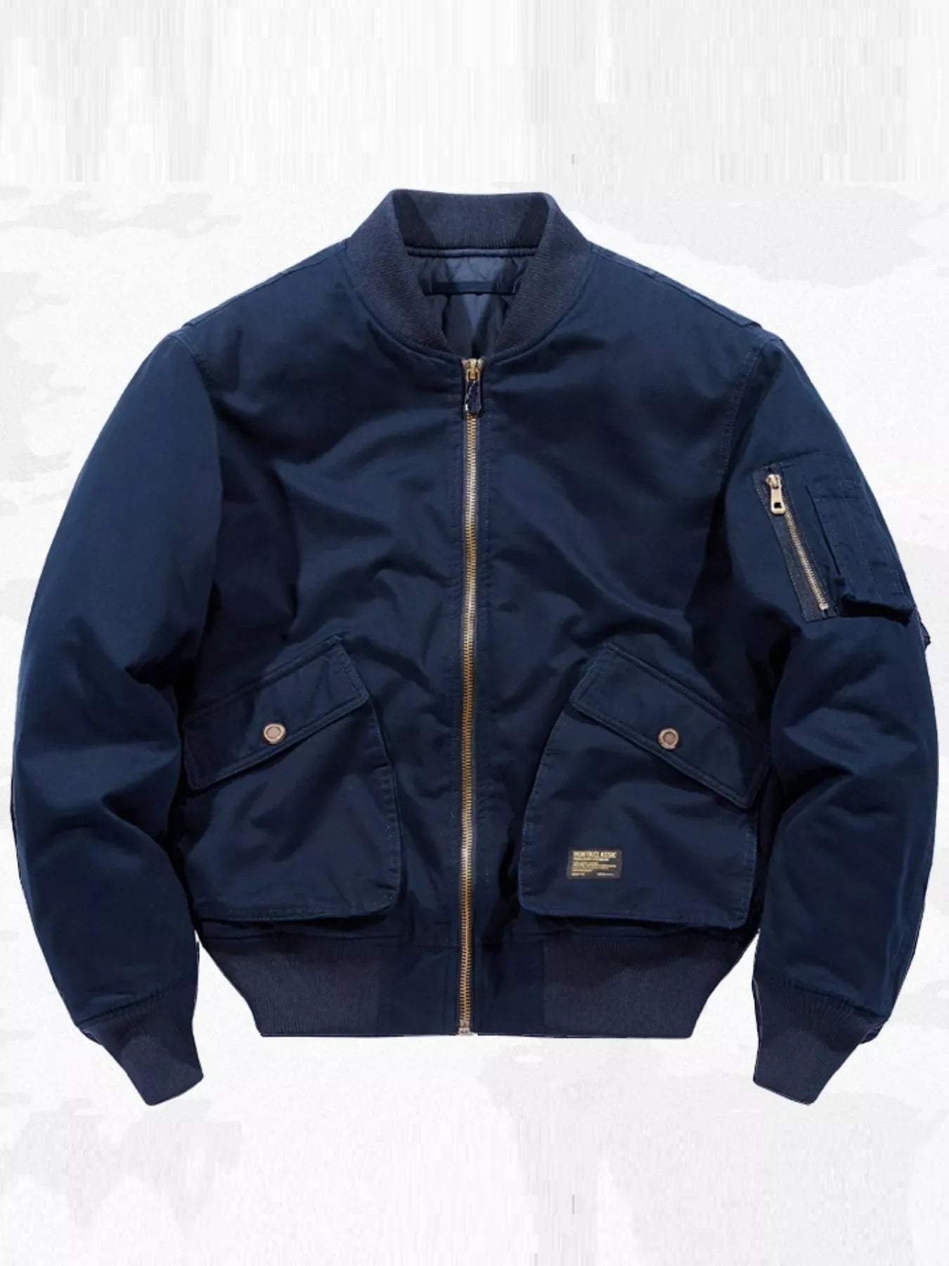 Men's Plus Size Classic Zip Up Bomber Jacket