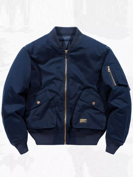 Men's Plus Size Classic Zip Up Bomber Jacket