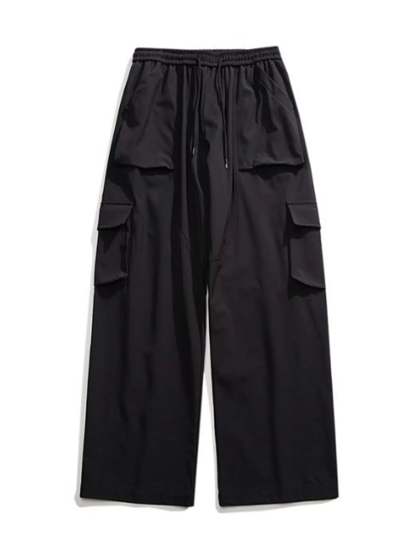 Men's Full Size Loose Fit Cargo Pants with Drawstring Plus Size