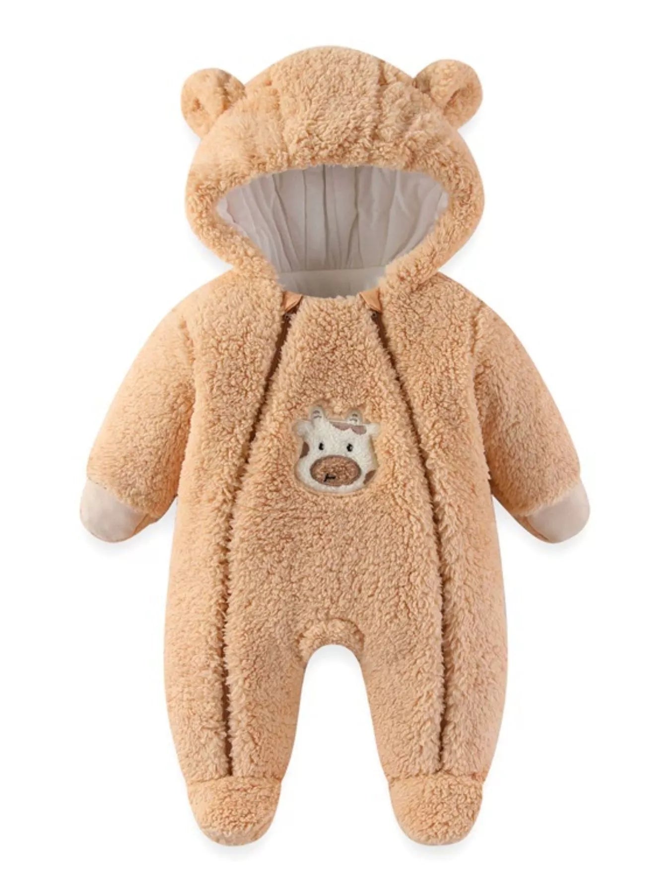 Cute Bunny Hooded Fleece One-Piece