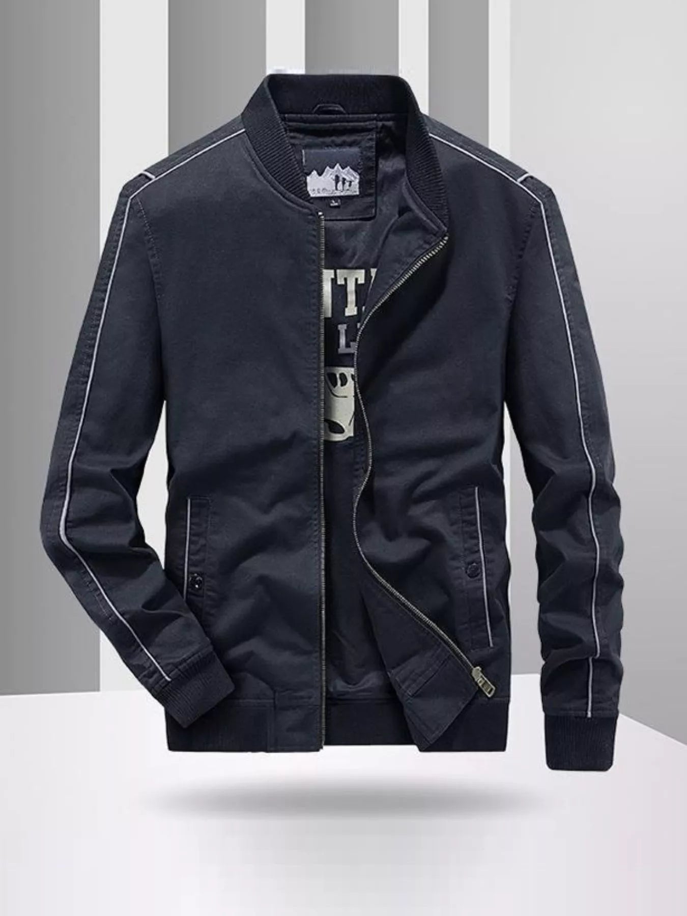 Men's Plus Size Casual Lightweight Bomber Jacket