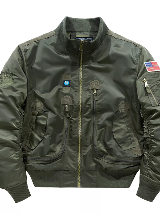 Men's Plus Size Zip Up Long Sleeve Jacket