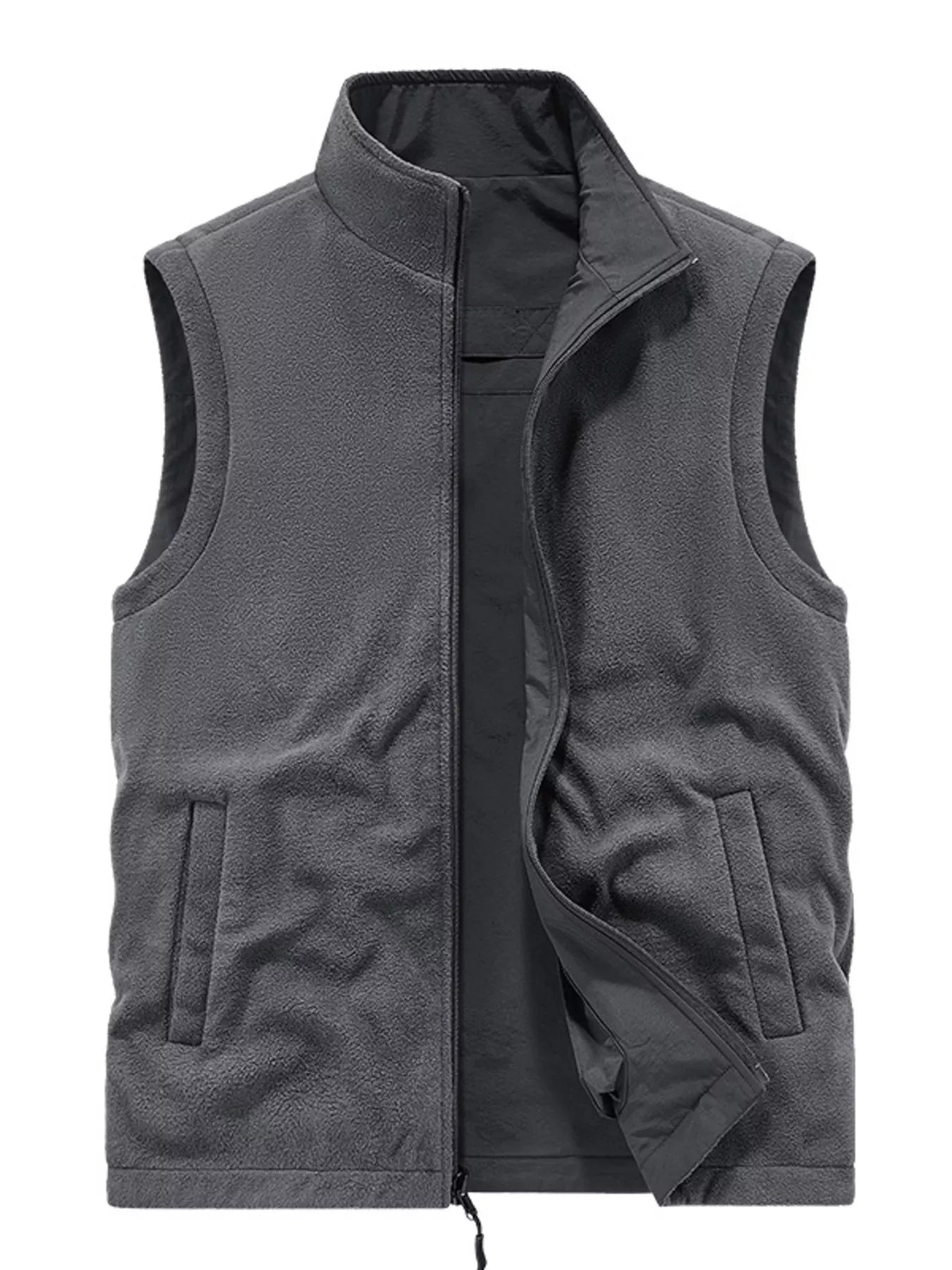 Men's Plus Size Zip Up Fleece Lined Vest