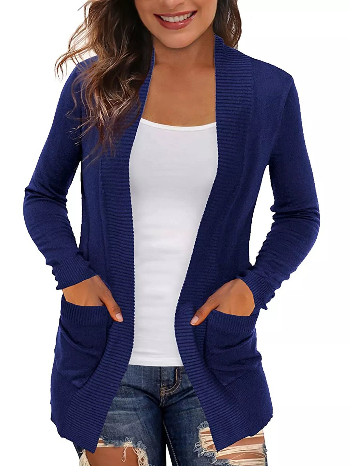 Open Front Knit Cardigan