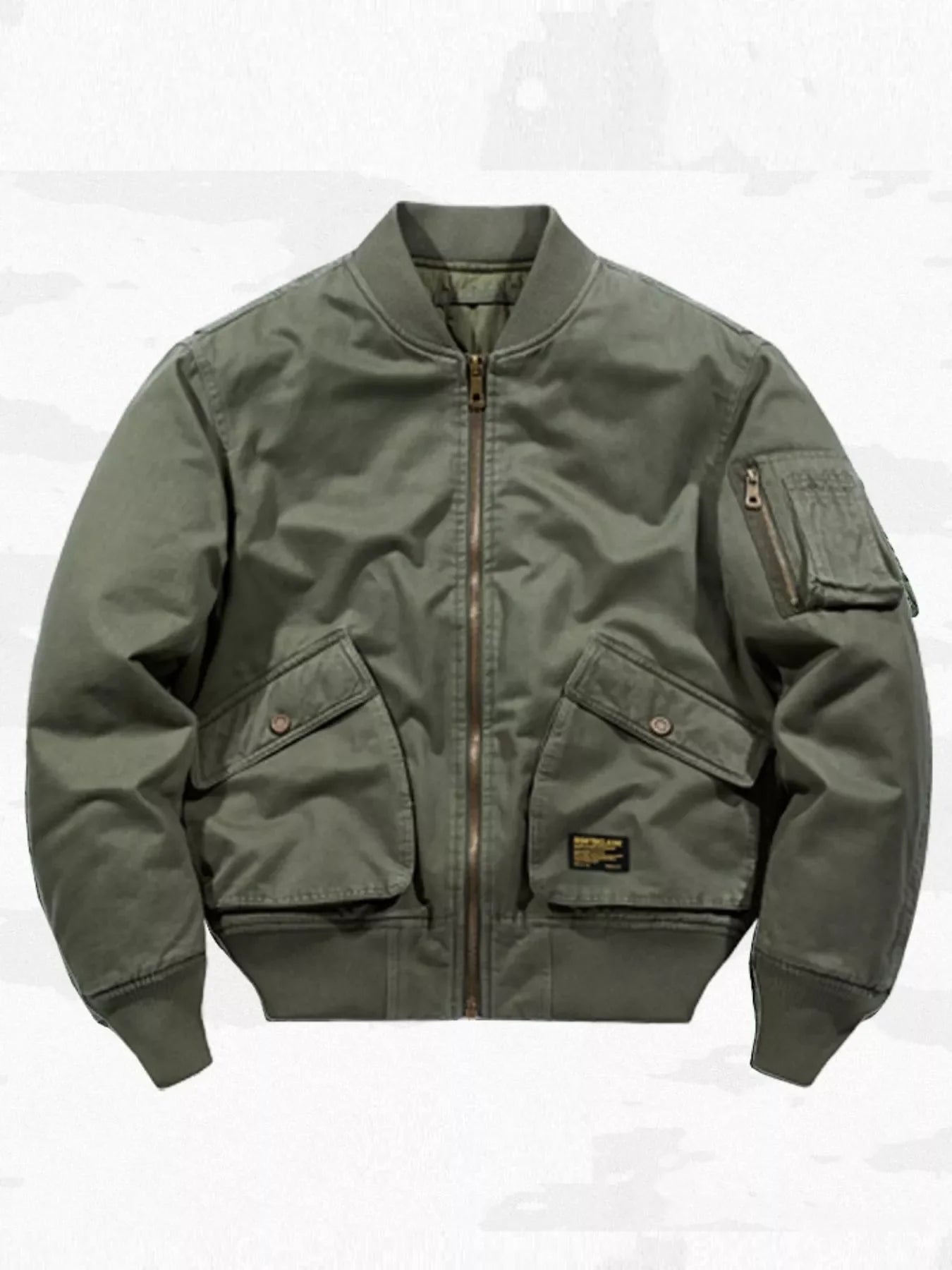 Men's Plus Size Classic Zip Up Bomber Jacket