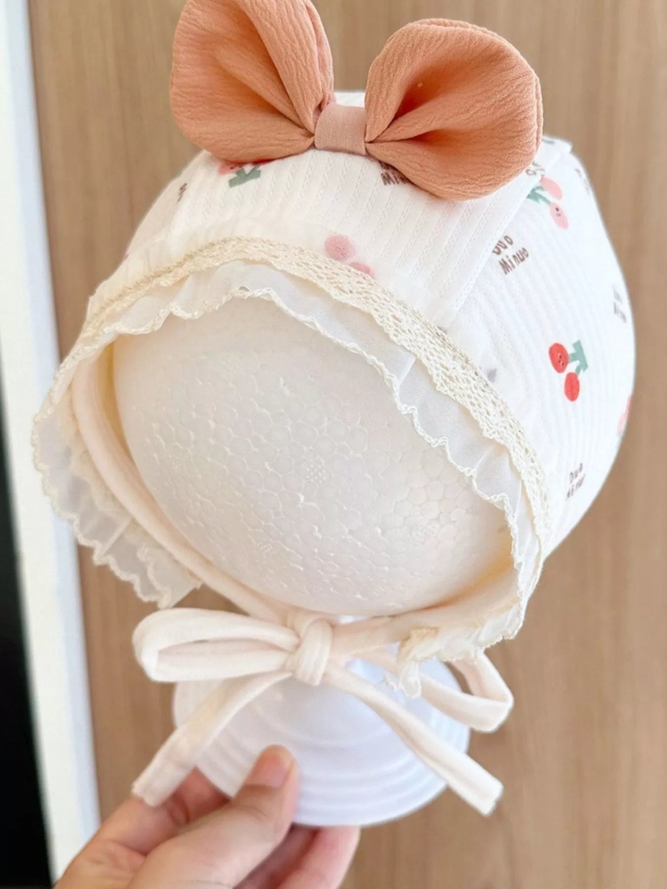 Children's Lace Detail Cute Bowknot Hat