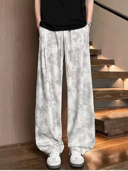Men's Full Size Tie-Dye Loose Fit Casual Pants Plus Size