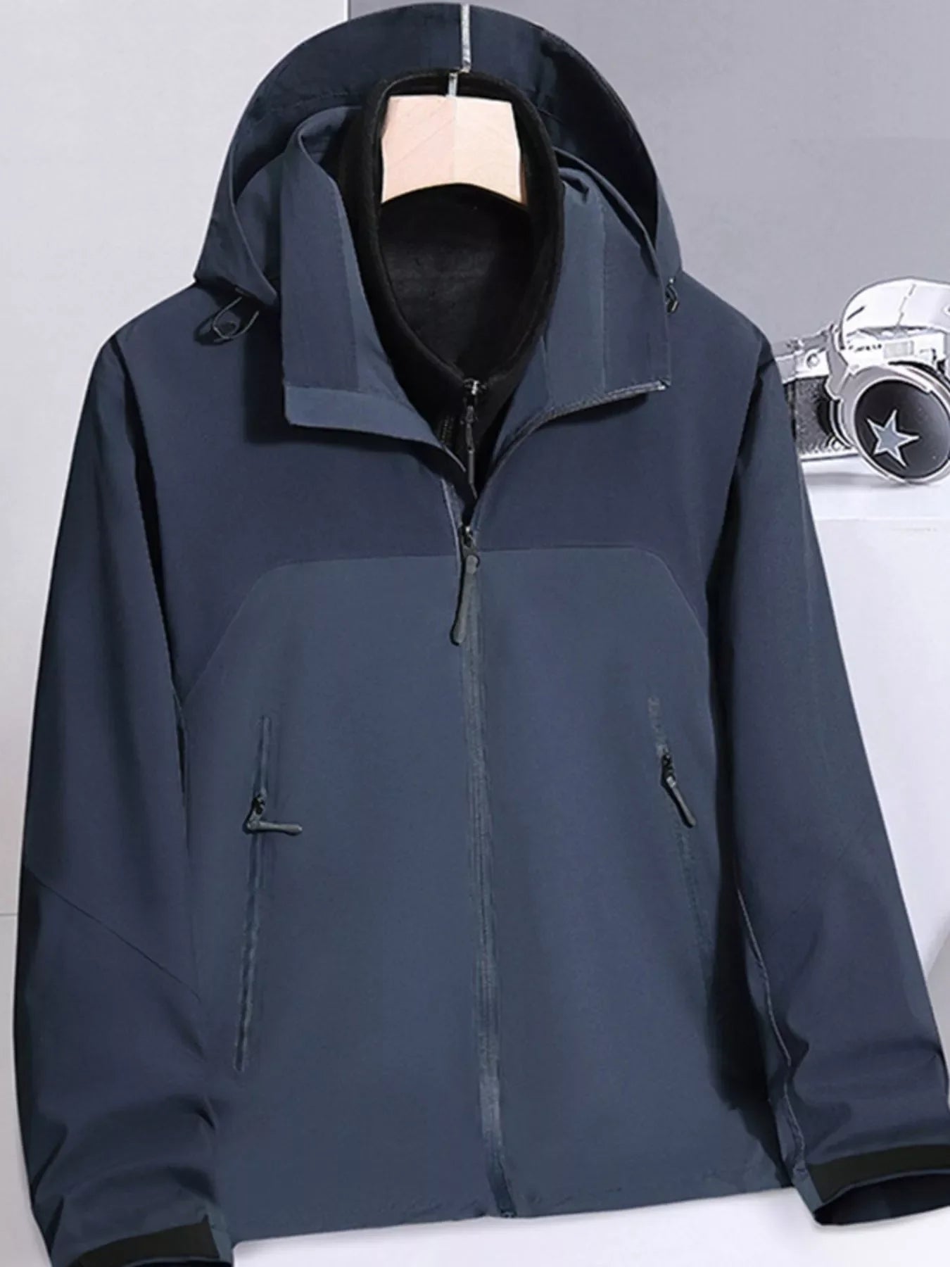 Men's Plus Size Waterproof Hooded Outdoor Jacket