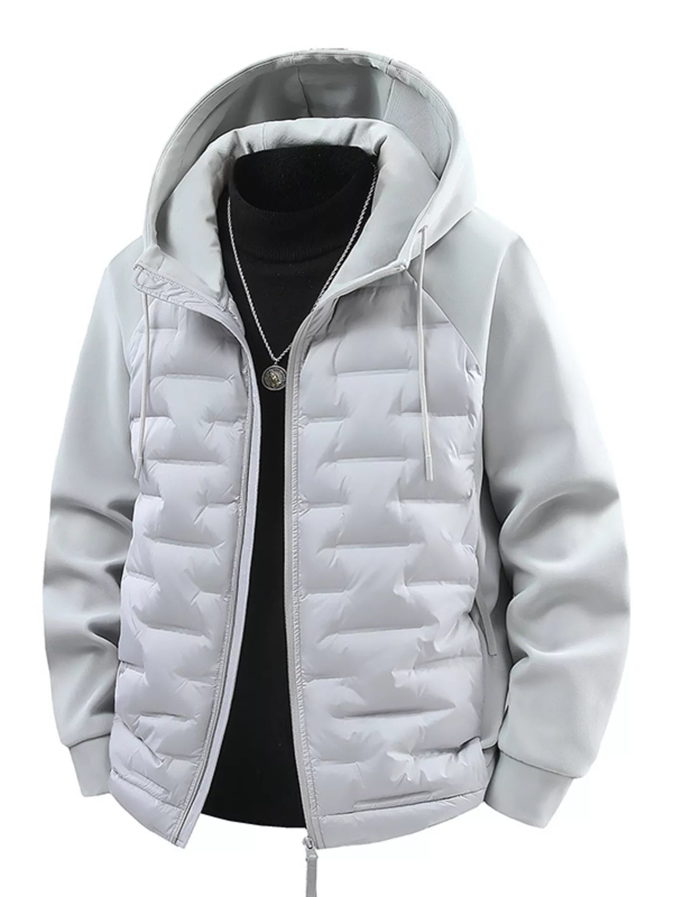 Men's Plus Size Hooded Padded Jacket