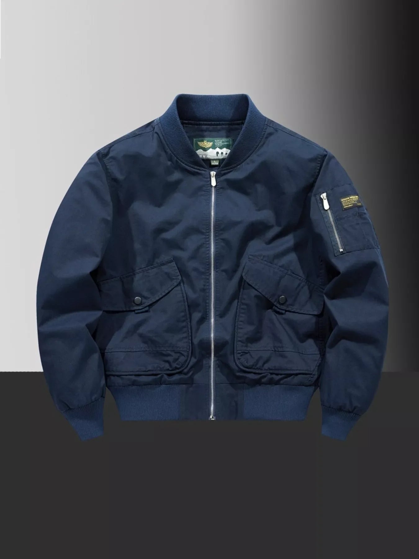 Men's Plus Size Zip Up Bomber Jacket