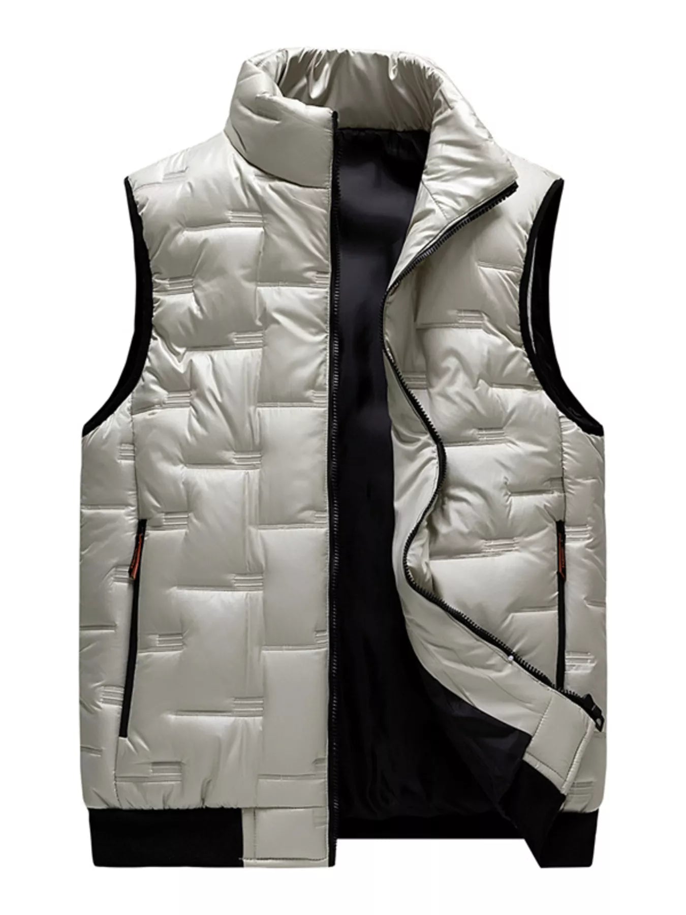 Men's Plus Size Zip Up Vest Coat