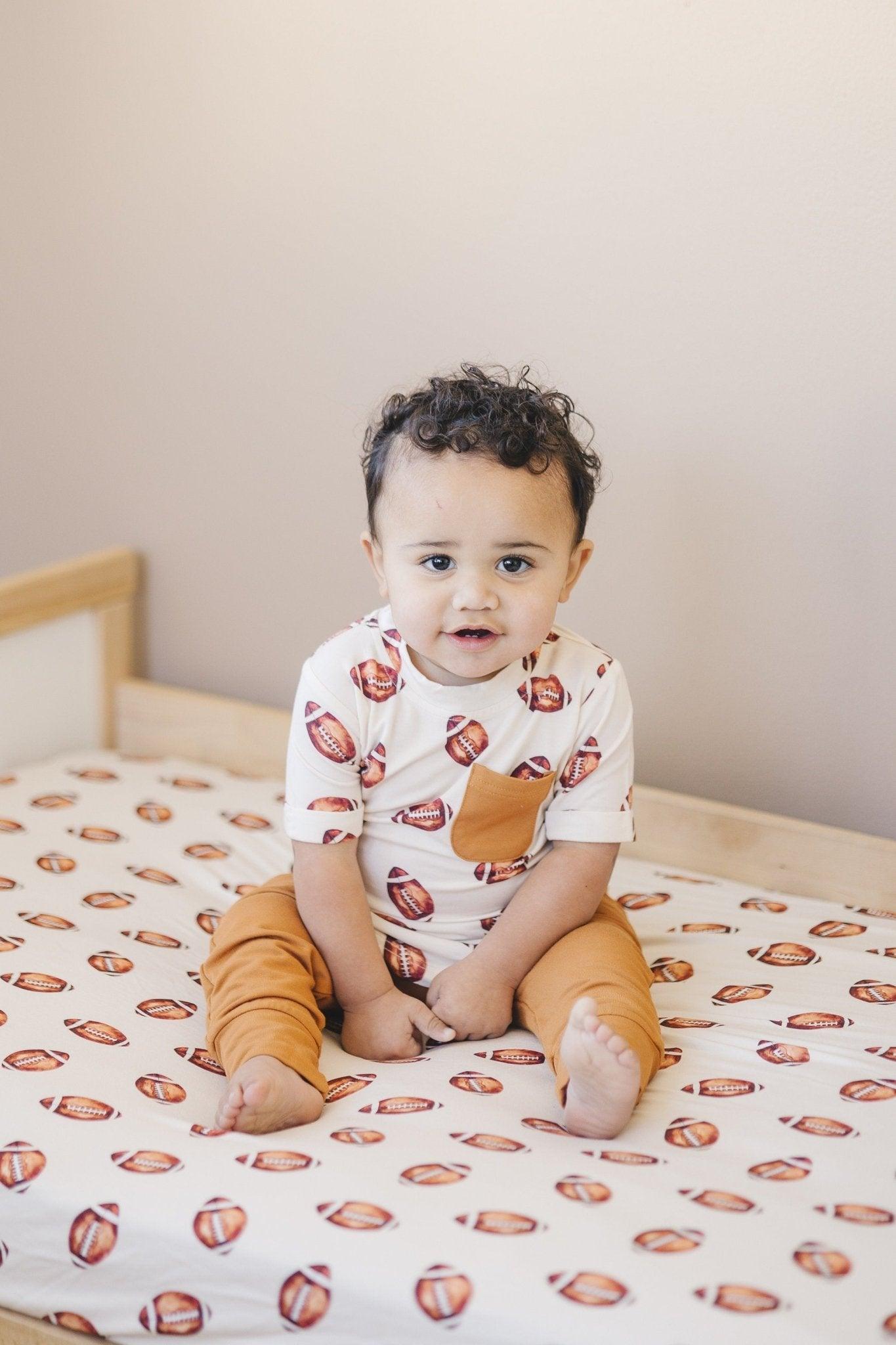Football Print Bamboo Jogger Set *3-6m left