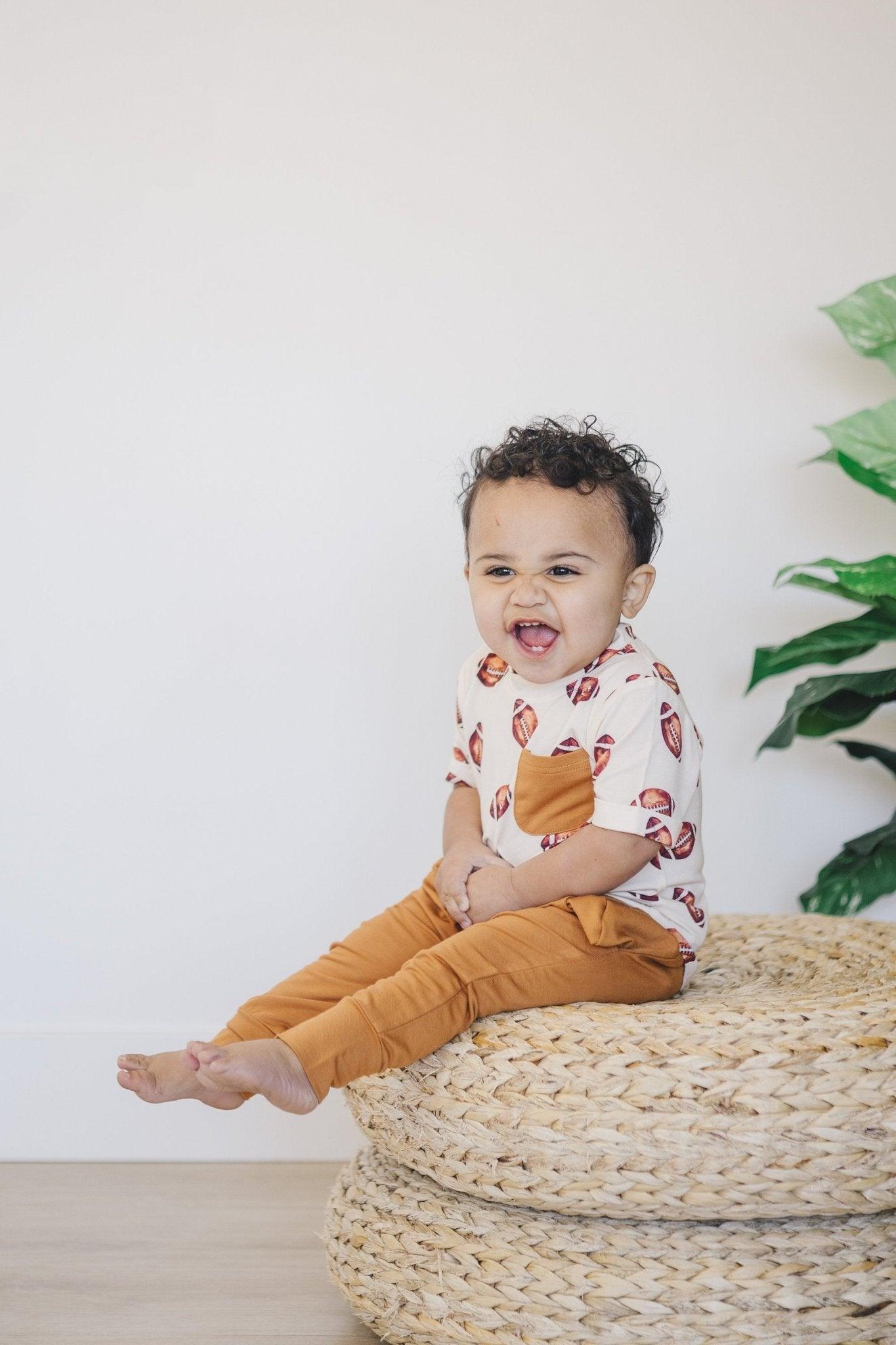 Football Print Bamboo Jogger Set *3-6m left